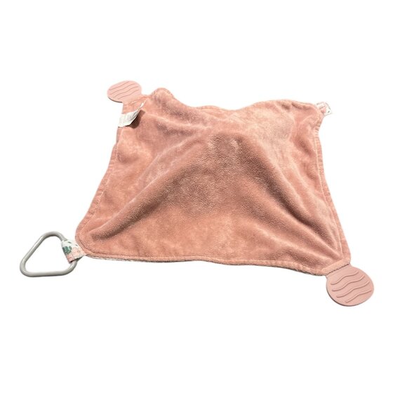 MODERN BABY Plush Elephant Lovey Security Blanket Teethers Rattle Floral Pink - Picture 7 of 8